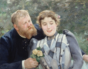 Portrait de Thaulow et sa femme [1890] by Alfred Philippe Roll [1846–1919]