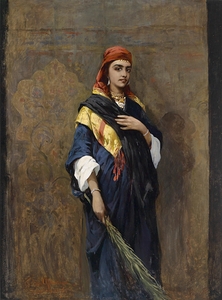 Bildnis einer Orientalin [1870] by Tadeusz Ajdukiewicz [1852–1916]