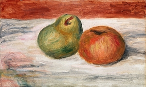 Apple and Pear [Pomme et poire] [c. 1909] by Pierre–Auguste Renoir [1841–1919]