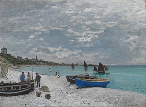 The Beach at Sainte–Adresse [1867] by Claude Monet [1840–1926]