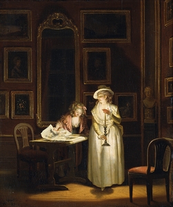 At the Embroidery–Frame by Pehr Hilleström [1732–1816]