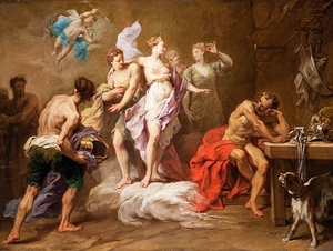 Venus Ordering Arms From Vulcan For Aeneas [1717] by Jean Restout the Younger [1692–1768]