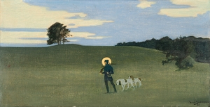 St Hubertus [1891] by Harald Slott–Møller [1864–1937]