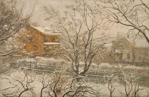 Sludd. Fra ateliervinduet [1928] by Amaldus Nielsen [1838–1932]