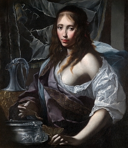 Artemisia Prepares To Drink The Ashes of Her Husband. mausolus [Ca. 1630] by Felice Ficherelli [1603–1660]