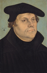Portrait of Martin Luther [1532] by Lucas Cranach the Elder [1472–1553]