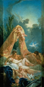 Mars and Venus surprised by Vulcan [c. 1754] by François Boucher [1703–1770]