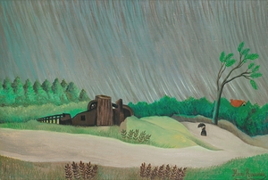 Un Matin De Pluie [1896–97] by Henri Rousseau [1844–1910]