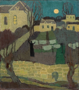 Drying the Linen. Or Moonrise at the Priory [1894] by Maurice Denis [1870–1943]