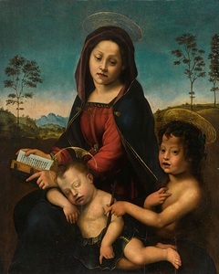 Madonna And Child With Saint John The Baptist by Giuliano Bugiardini [1475–1554]