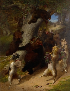 The March of Silenus [circa 1862] by William Holbrook Beard [1824–1900]
