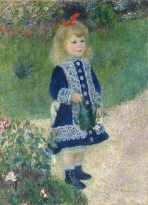 A Girl with a Watering Can [1876] by Pierre–Auguste Renoir [1841–1919]