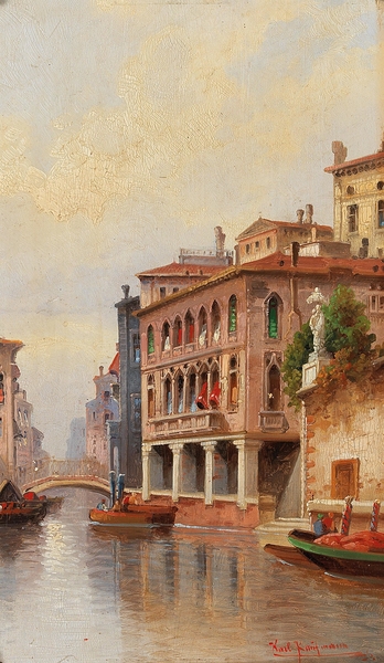 Venice. Canal Scene by Karl Kaufmann [1843–1905] Print