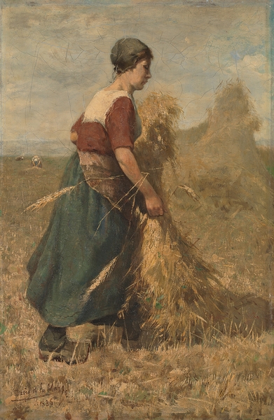 Schoven binden [1866] by David De La Mar [1832–1898] Print