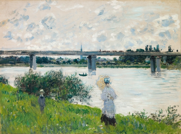 The Promenade with the Railroad Bridge. Argenteuil [1874] by Claude Monet [1840–1926] Print
