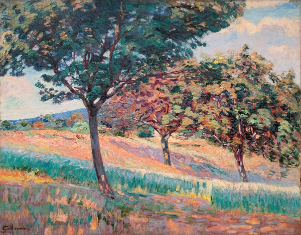 Verger à la lisiere d’un bois à Saint–Cheron [1893] by Armand Guillaumin [1841–1927] Print