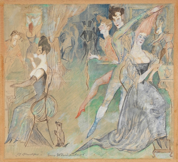 At Figaro’s [at a hairdresser’s] [1917] by Zygmunt Waliszewski [1897–1936] Print