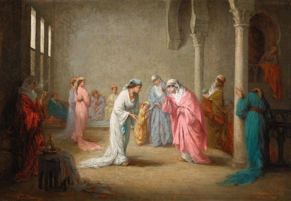 A Visit. A Harem Interior by Henriette Browne [1829–1901] Print