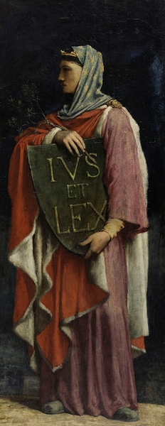 Le Droit Ecrit [1881] by Jules Elie Delaunay [1828–1891] Print