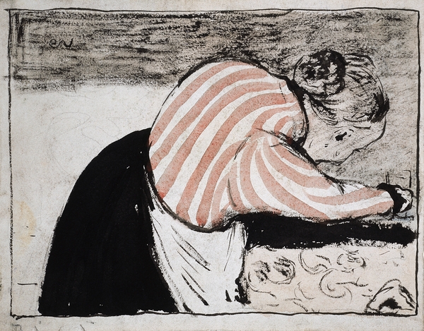 Old woman setting the table by Édouard Vuillard [1868–1940] Print