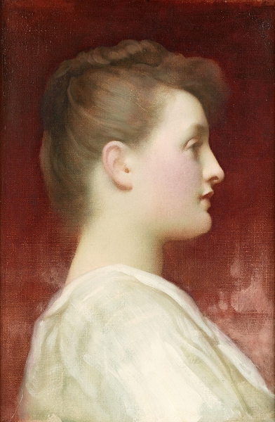 Girl in profile by Frederic Leighton [1830–1896] Print