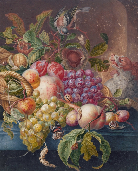 Fruit Still Life [1677–1726] by Herman Henstenburgh [1667–1726] Print