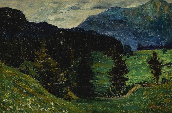Kochel—Mountains with Firs [1902] by Wassily Kandinsky [1866–1944] Print