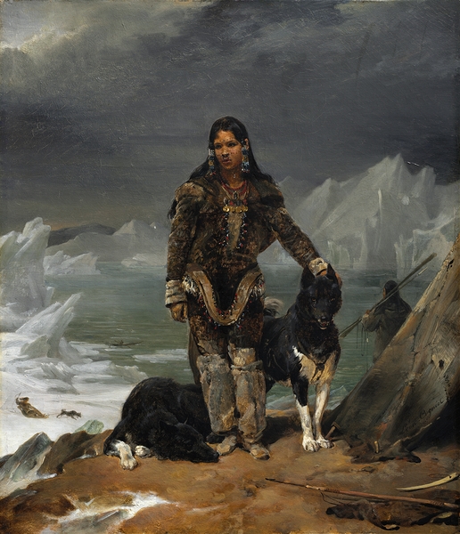 A Woman from the Land of Eskimos [1826] by Léon Cogniet [1794–1880] Print