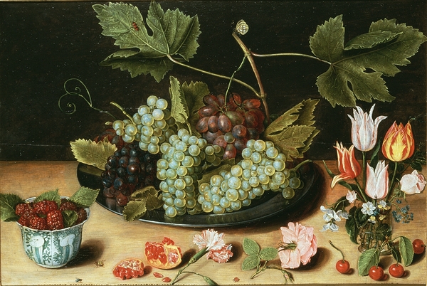 Still Life with Fruit and Flowers by Jan Soreau [1591–1626] Print