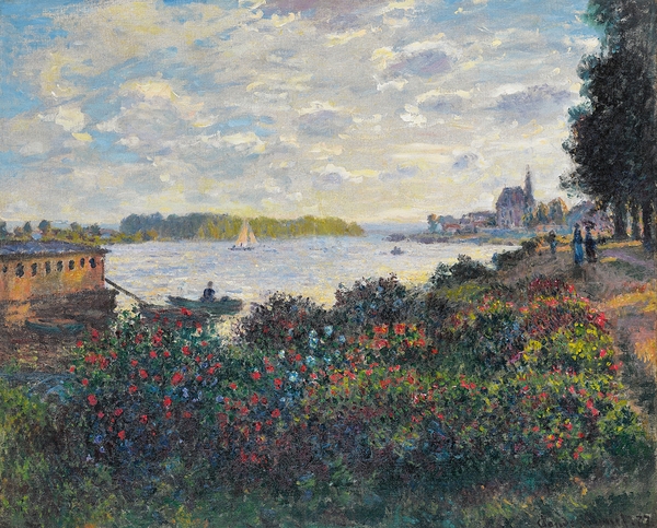 La Seine À Argenteuil [1877] by Claude Monet [1840–1926] Print