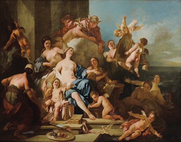 Venus And Mercury by Pierre–Jacques Cazes [1676–1754] Print