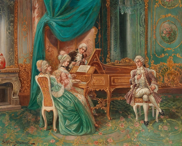 Musical Entertainment by Stephan Sedlacek [1868–1936] Print
