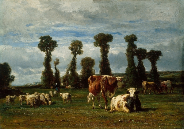 Pasture in Normandy [1852] by Constant Troyon [1810–1865] Print