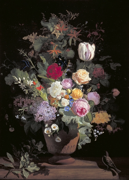 Flowers In A Vase [1869] by Otto Didrik Ottesen [1816–1892] Print