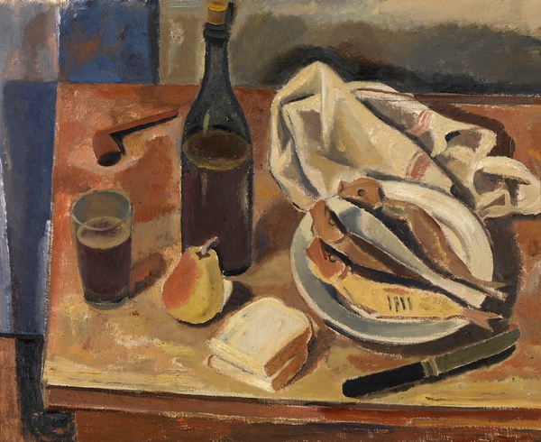 Still Life with Herring [1934] by Gustave De Smet [1877–1943] Print