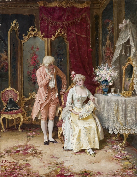 The Admirer [1895] by Natale Attanasio [1845–1923] Print