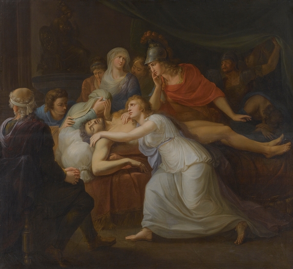 Andromache Lamenting The Death Of Hector by Circle Of Heinrich Friedrich Füger [1751–1818] Print