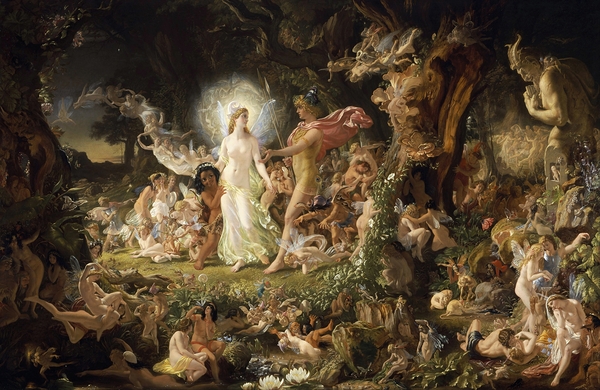 The Quarrel of Oberon and Titania [1849] by Sir Joseph Noel Paton [1821–1901] Print