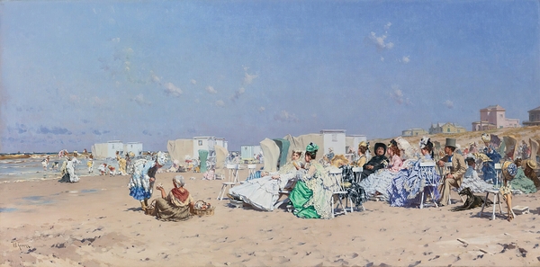 Beach At Scheveningen. Holland by Frederik Hendrik Kaemmerer [1839–1902] Print