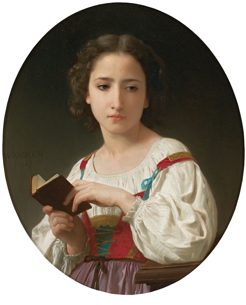 Le Livre D’heures [1867] by William Bouguereau [1825–1905] Print