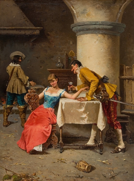 The Courtship by Francesco Peluso [1836–1916] Print