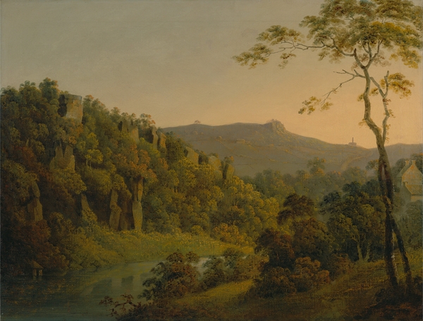 Matlock Dale. Looking toward Black Rock Escarpment by Joseph Wright of Derby [1734–1797] Print