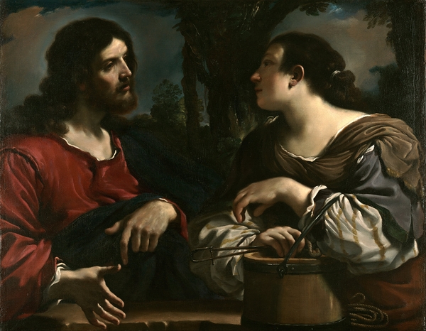 Christ And The Woman Of Samaria [1619–1620] by Guercino [1591–1666] Print