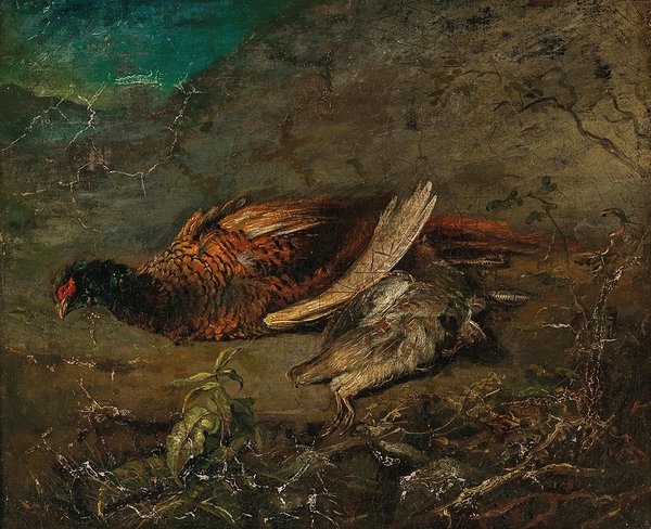 Stillleben mit Fasan und Schnepfe by Carl Spitzweg [1808–1880] Print