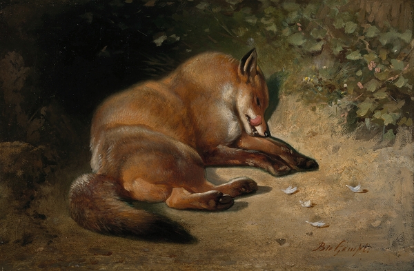 After the meal [1846–1879] by Bernard te Gempt [1826–1879] Print