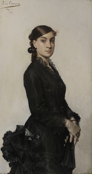 Portrait de Jacqueline Comerre–Paton en robe noire [1879] by Léon François Comerre [1850–1916] Print