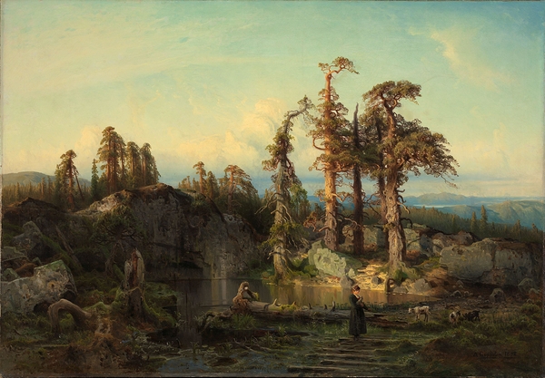 Tarn in Telemark [1852] by August Cappelen [1827–1852] Print