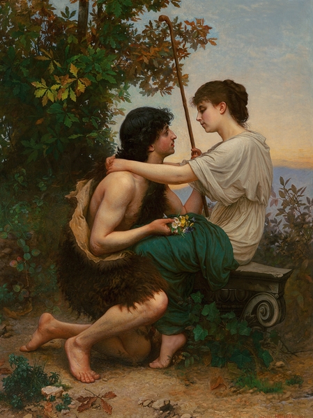 Daphnis and Chloe [1893] by Camille Félix Bellanger [1853–1923] Print