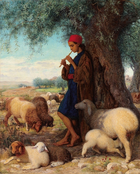 The piping shepherd [1864] by William James Webbe [1830–1904] Print