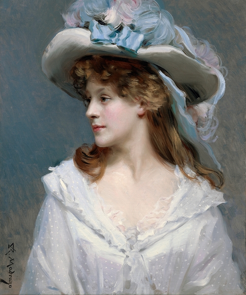 Woman In White [c. 1880] by Raimundo de Madrazo y Garreta [1841–1920] Print